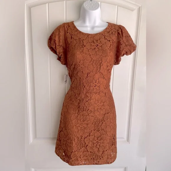 chinese dress ladies Draped Lace Dress Set in Orange main image 1